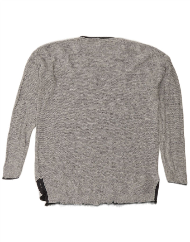 White Stuff Γυναικείο πουλόβερ Longline Boat Neck Jumper UK 10 Small Grey