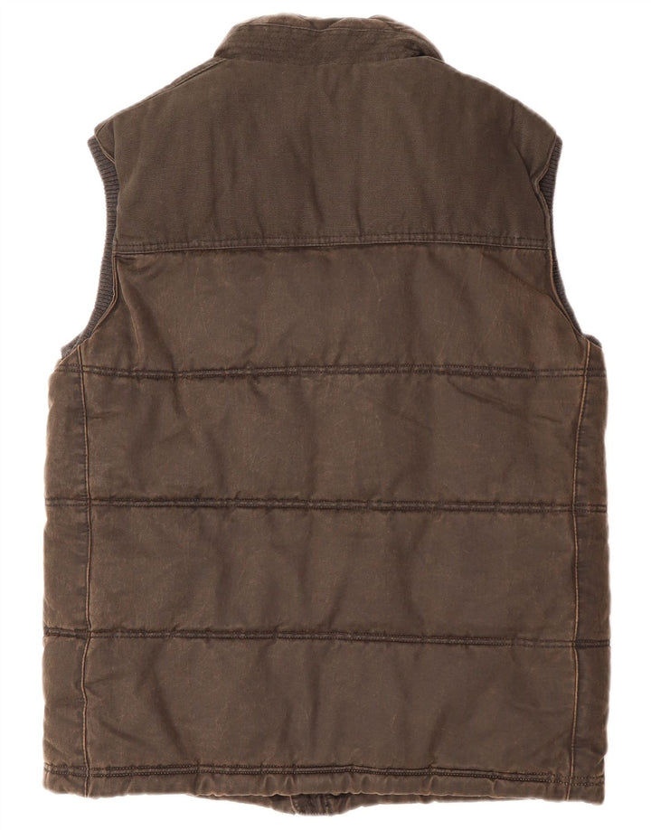 FAT FACE Ανδρικό padded Gilet UK 36 Small Brown Βαμβακερό