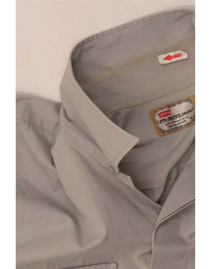 Ανδρικό κοντομάνικο πουκάμισο Levi's, μεσαίο γκρι βαμβακερό