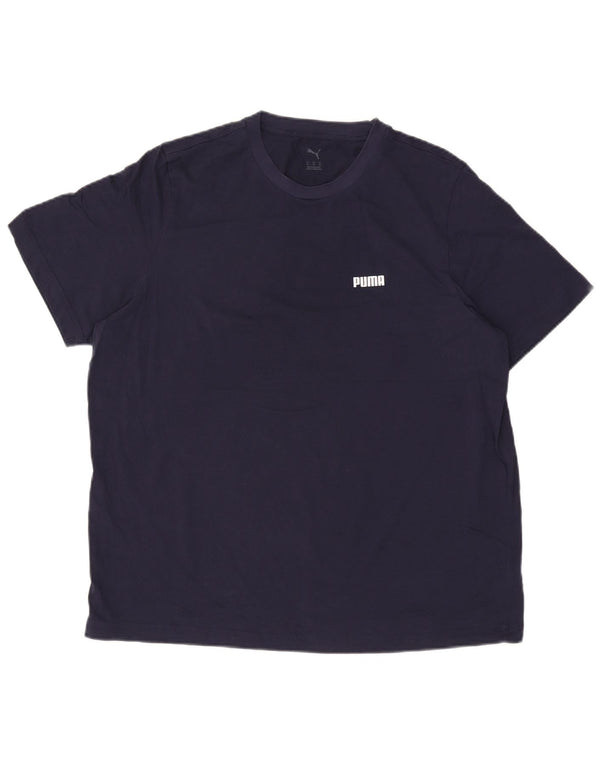 Puma Ανδρικό T-Shirt Top XL Navy Blue Cotton