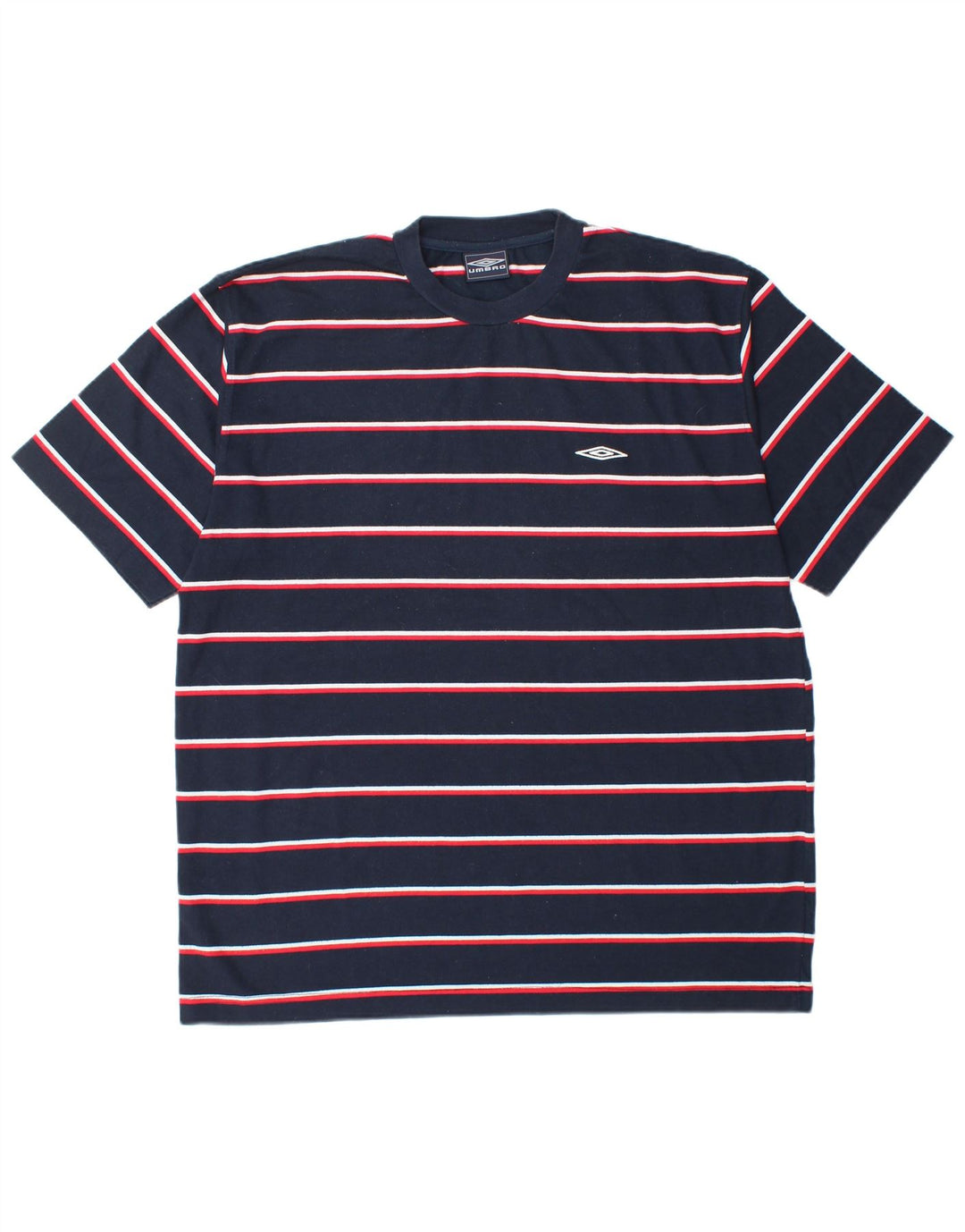 Ανδρικό T-Shirt Umbro Top XL Navy Blue ριγέ πολυεστέρα