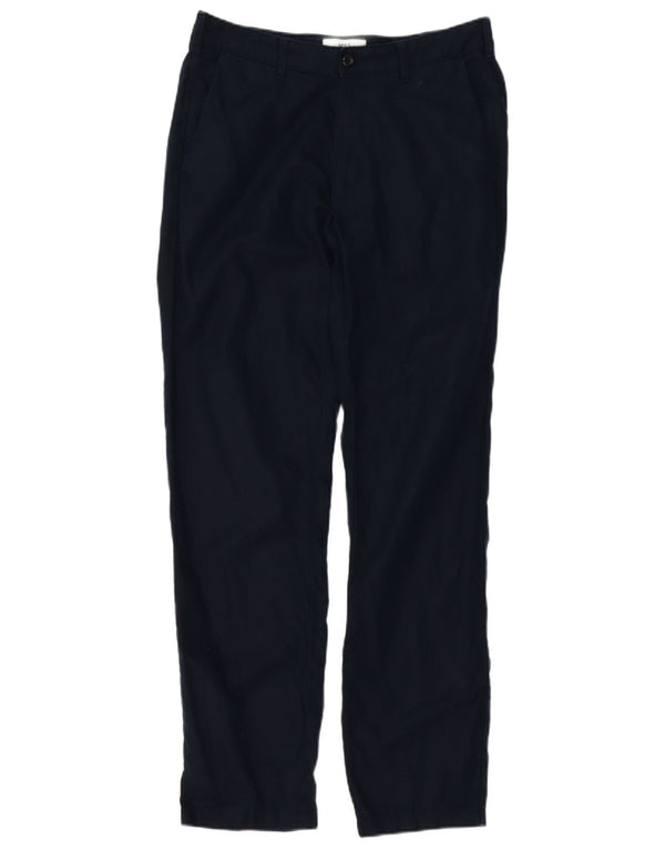 Marks & Spencer Ανδρικό παντελόνι Chino με κανονική εφαρμογή W32 L33 Navy Blue Λευκό