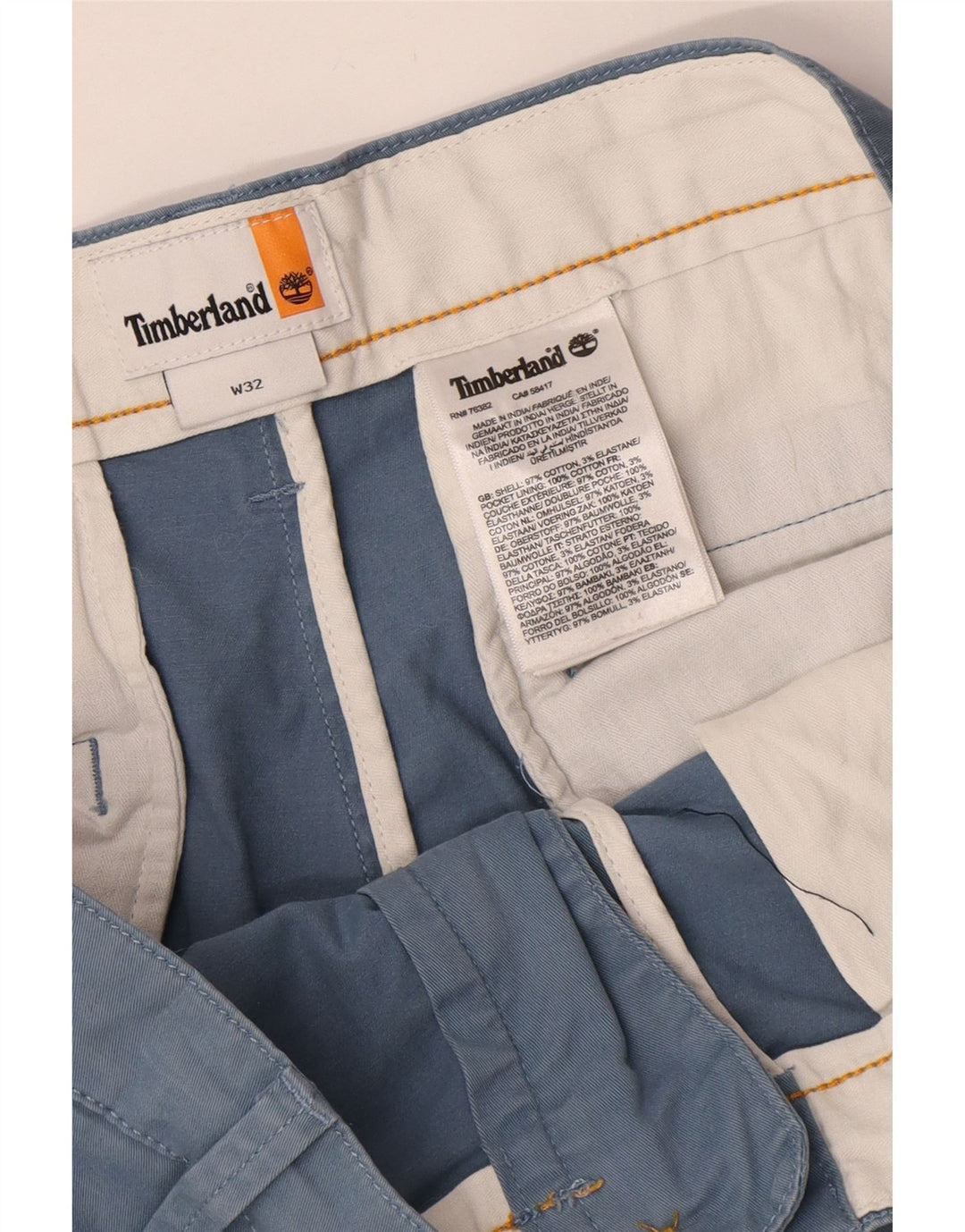 Ανδρικό σορτς Chino Timberland W32, μεσαίο μπλε βαμβακερό