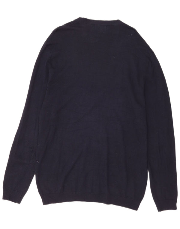 Ανδρικό πουλόβερ Zara Ζακέτα Large Navy Blue