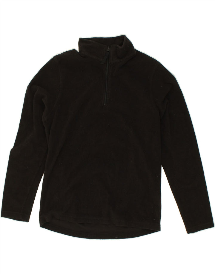 REGATTA Womens Zip Neck Fleece Jumper UK 16 Large Black Polyester Vintage Regatta and Second-Hand Regatta from Messina Hembry 
