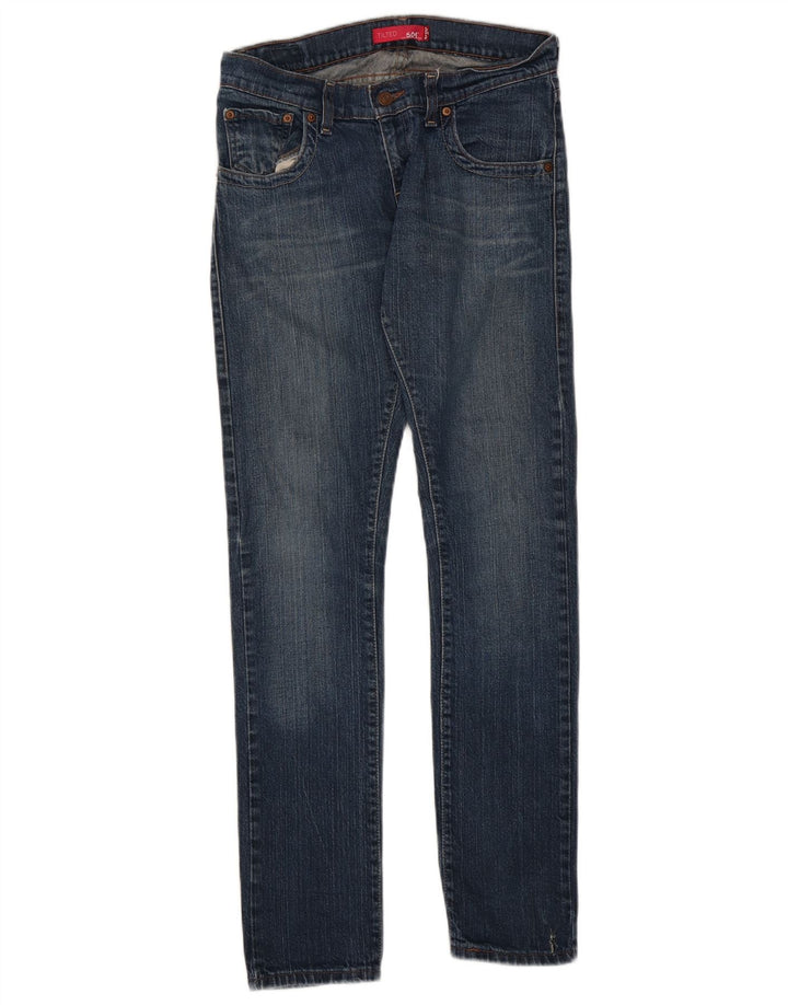 Levi's Womens 504 Tilted Slim Jeans US 5 Medium W30 L32 Blue Cotton