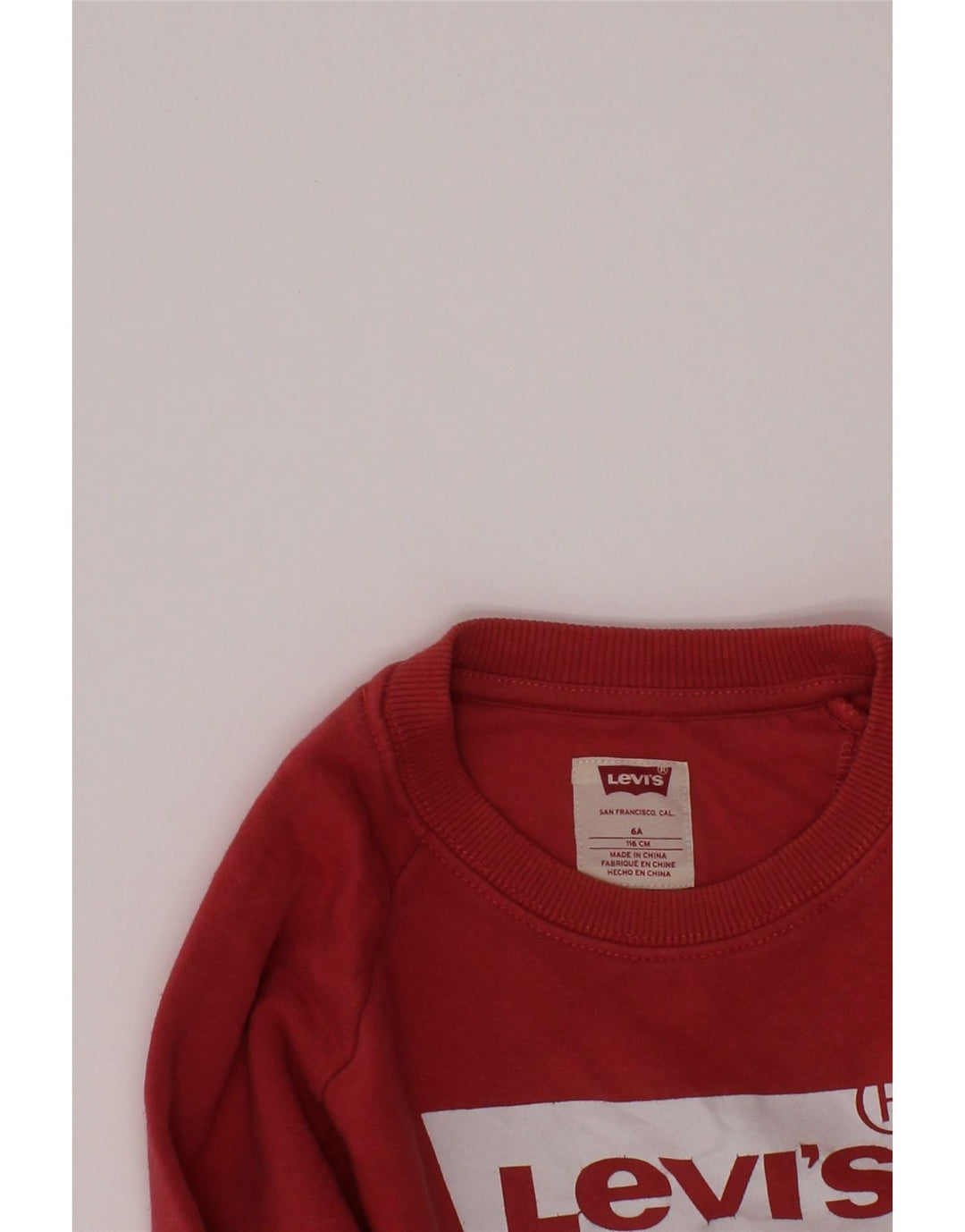 LEVI'S Girls Graphic Φούτερ Jumper 5-6 Years Pink