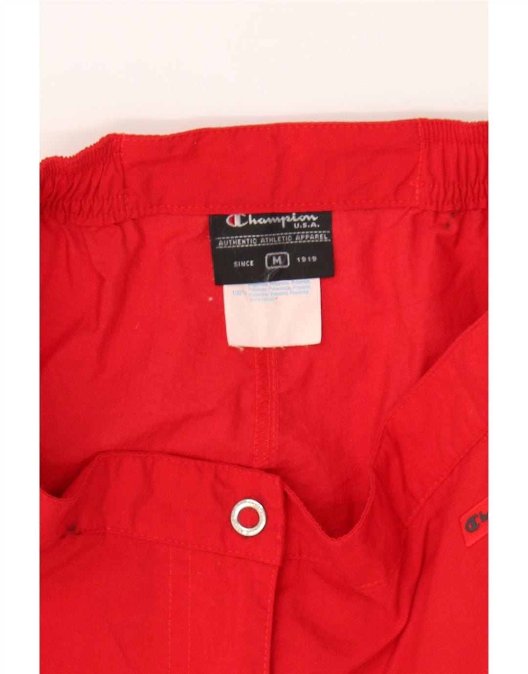 CHAMPION Womens Straight Capri Trousers Medium W24 L17 Red Polyamide Vintage Champion and Second-Hand Champion from Messina Hembry 
