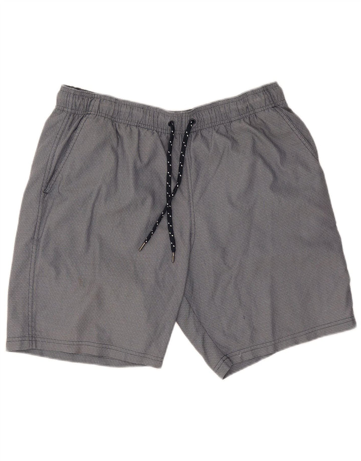 Ανδρικό αθλητικό σορτς Marks & Spencer Μεγάλο μπλε Navy γεωμετρικό βαμβακερό