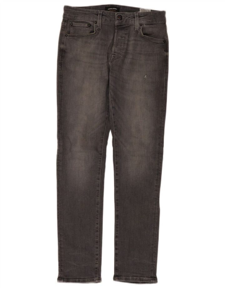 JACK & JONES Ανδρικό Slim Jeans W28 L30 Γκρι βαμβακερό