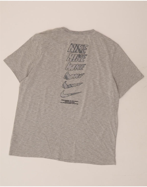 Ανδρικό T-Shirt Nike με γραφικό Dri Fit XL Γκρι βαμβακερό