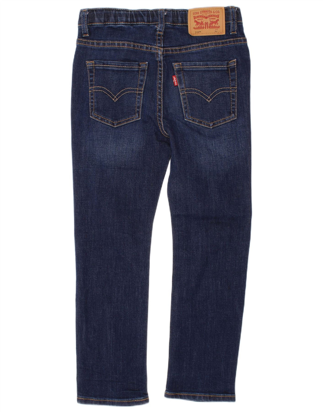 LEVI'S Boys 510 Skinny Jeans 5-6 ετών W24 L20 Navy Blue Cotton