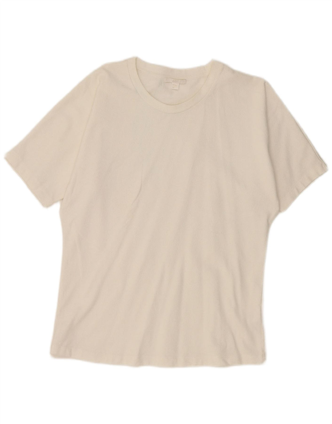 Cos Γυναικείο T-Shirt Top UK 14 Μεσαίο λευκό βαμβακερό