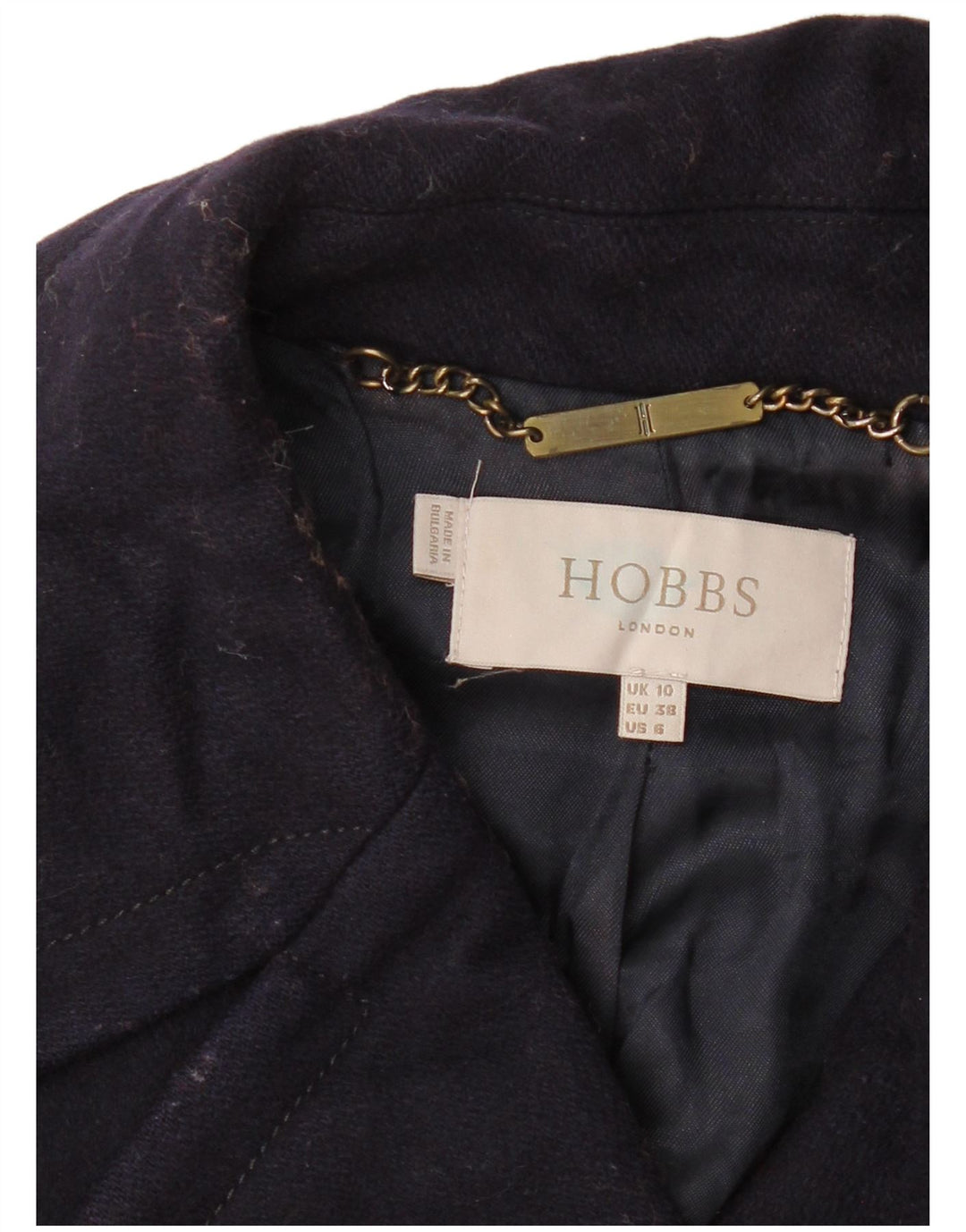 Hobbs Γυναικείο παλτό με διπλό στήθος UK 10 Small Navy Blue