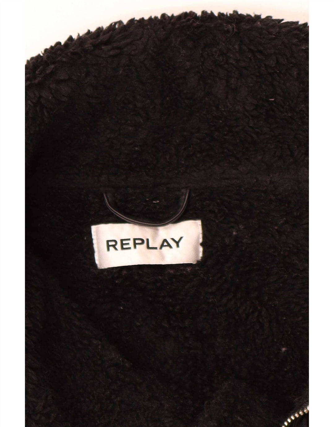 Replay Γυναικείο Graphic Sherpa Jacket UK 14 Large Brown Πολυεστέρας