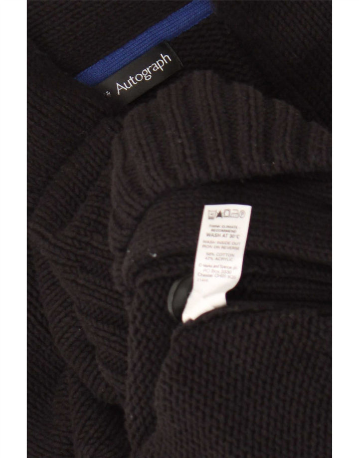 Marks & Spencer Ανδρικό πουλόβερ Cardigan Autograph UK 38/40 Medium Black