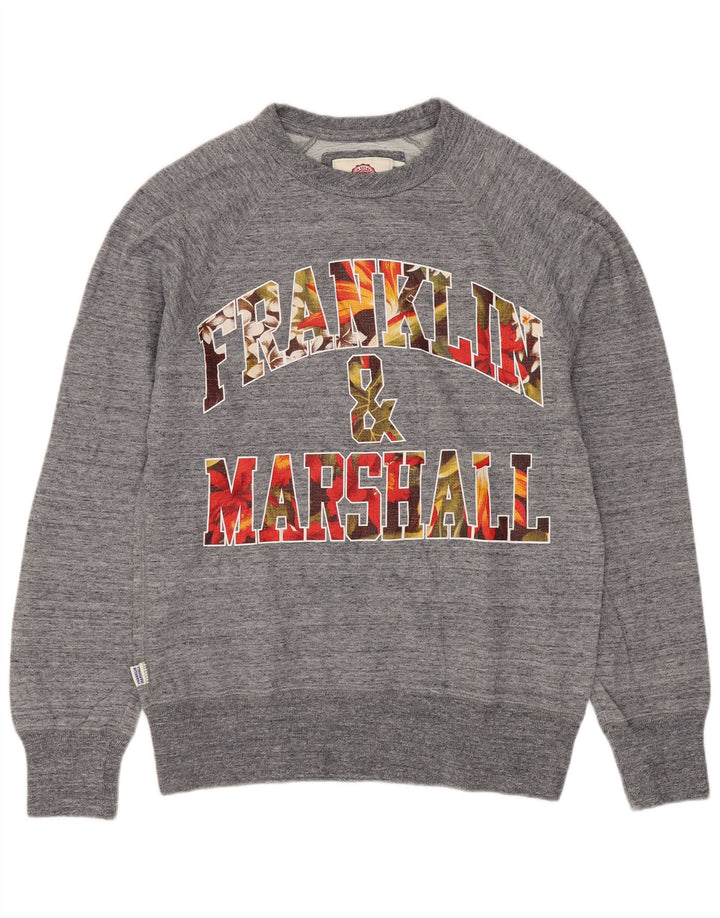 Ανδρικό γραφικό φούτερ Franklin & Marshall Jumper Small Grey Flecked