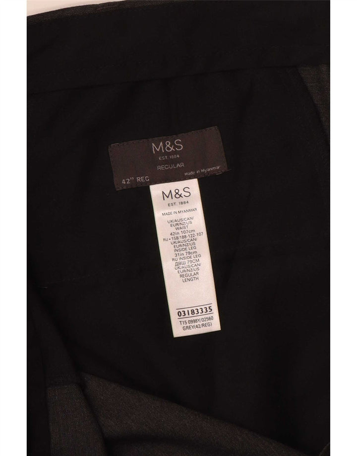 Marks & Spencer Ανδρικό Παντελόνι Κοστούμι W42 L31 Γκρι Πολυεστέρας