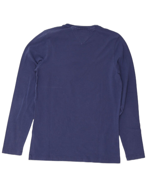 Tommy Hilfiger Ανδρικό slim Fit Top Μακρυμάνικο Μικρό Μπλε Βαμβακερό