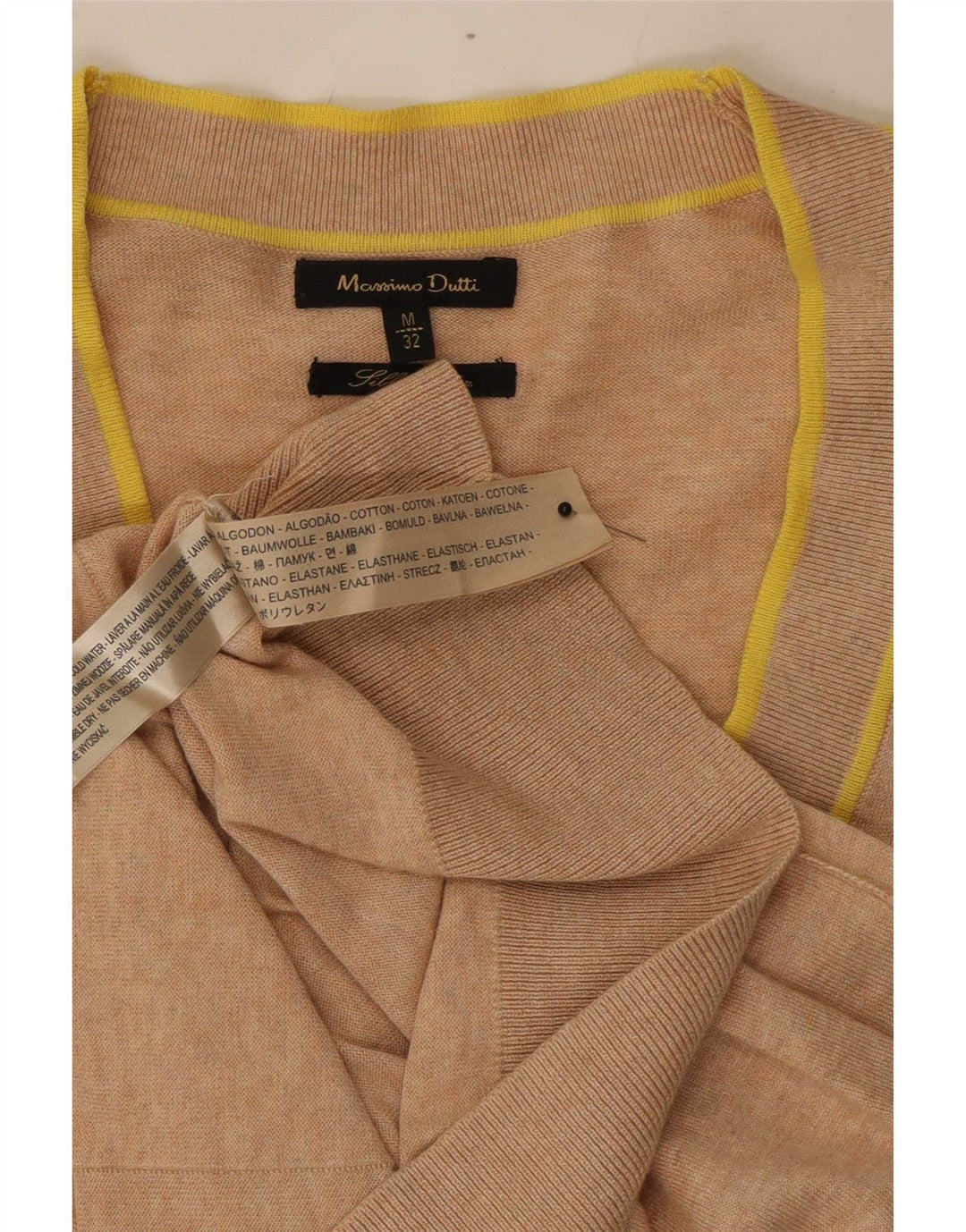 Massimo Dutti Γυναικείο πουλόβερ ζακέτα UK 12 Βαμβακερό μεσαίο μπεζ