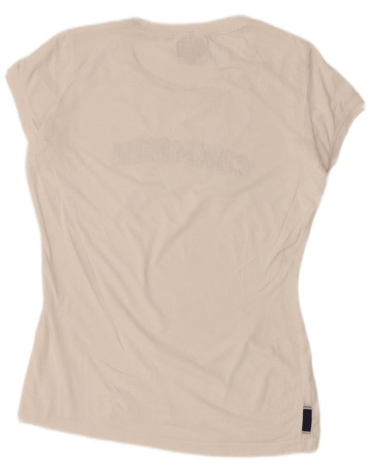 Champion Womens Graphic T-Shirt Top UK 12 Medium White