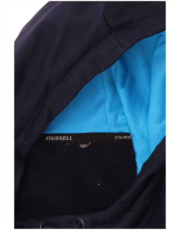 Russell Athletic Ανδρικό Hoodie Jumper Μικρό Navy Blue Polyester