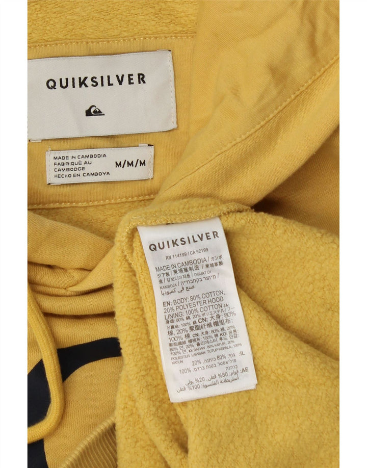 QUIKSILVER Ανδρικό γραφικό μπλουζάκι με κουκούλα, μεσαίο κίτρινο βαμβακερό