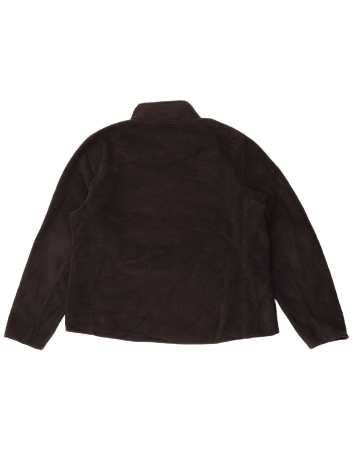 Eddie Bauer Γυναικείο μεγάλο φλις μπουφάν UK 18 XL μαύρο πολυεστέρα