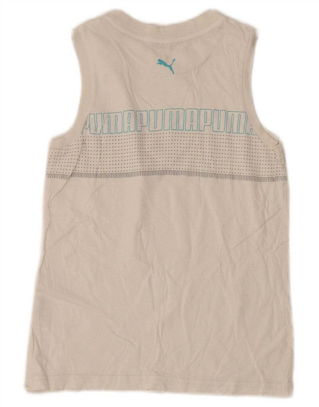 Puma Boys Graphic Vest Top 9-10 Years White Spotted