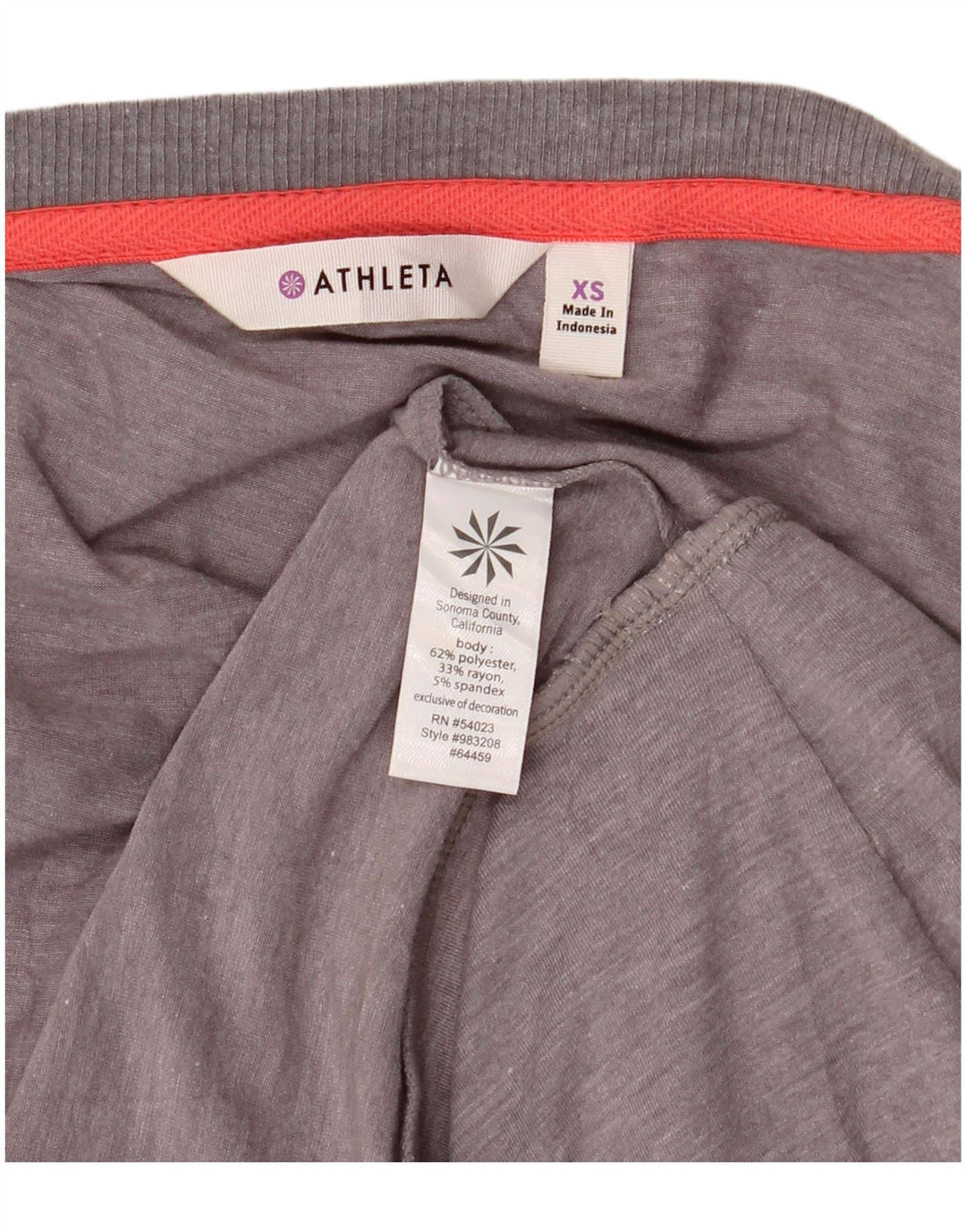 Athleta Γυναικείο φόρεμα με μεγάλη πτώση μέσης UK 6 XS Γκρι Πολυεστέρας