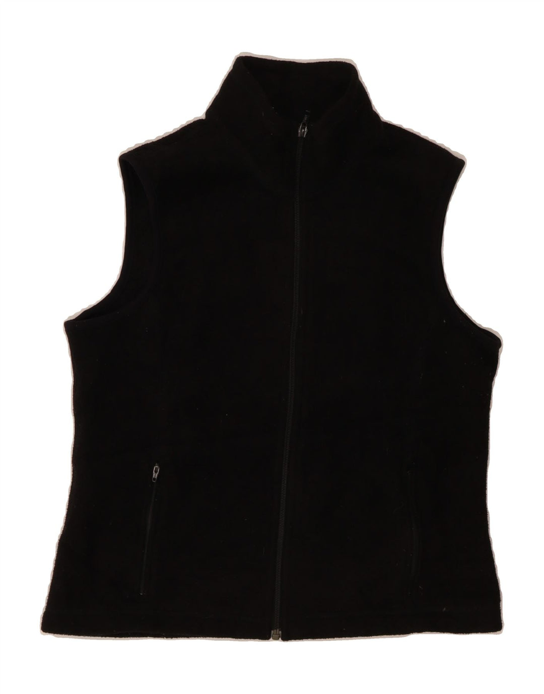 EDDIE BAUER Womens Fleece Gilet US 8 Medium Black Polyester Vintage Eddie Bauer and Second-Hand Eddie Bauer from Messina Hembry 