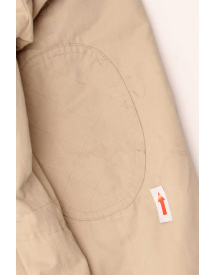 Zara Γυναικείο μπουφάν Parka με κουκούλα UK 14 Medium Beige Polyester