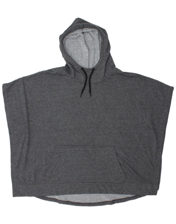 Champion Womens Sleeveless Poncho Hoodie Jumper UK 16 Large Grey Polyester