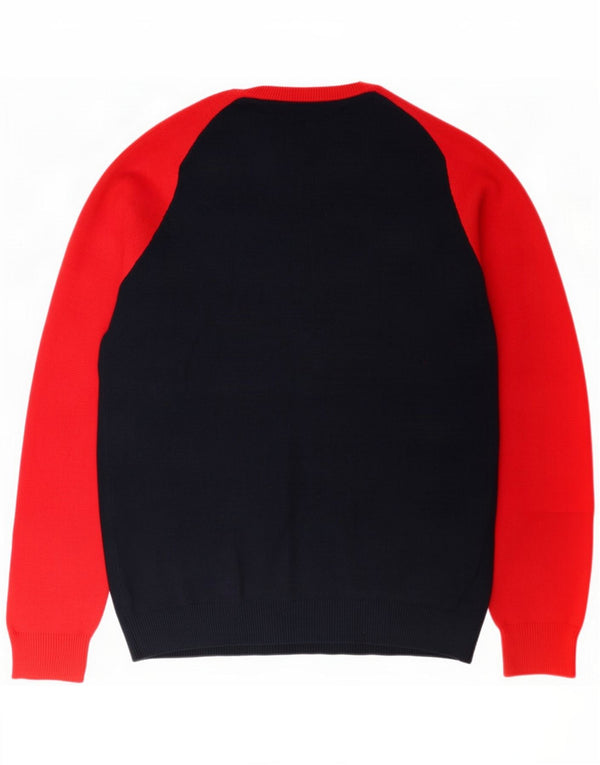 Jack Wills Mens Crew Neck Jumper πουλόβερ Medium Navy Blue Colorblock