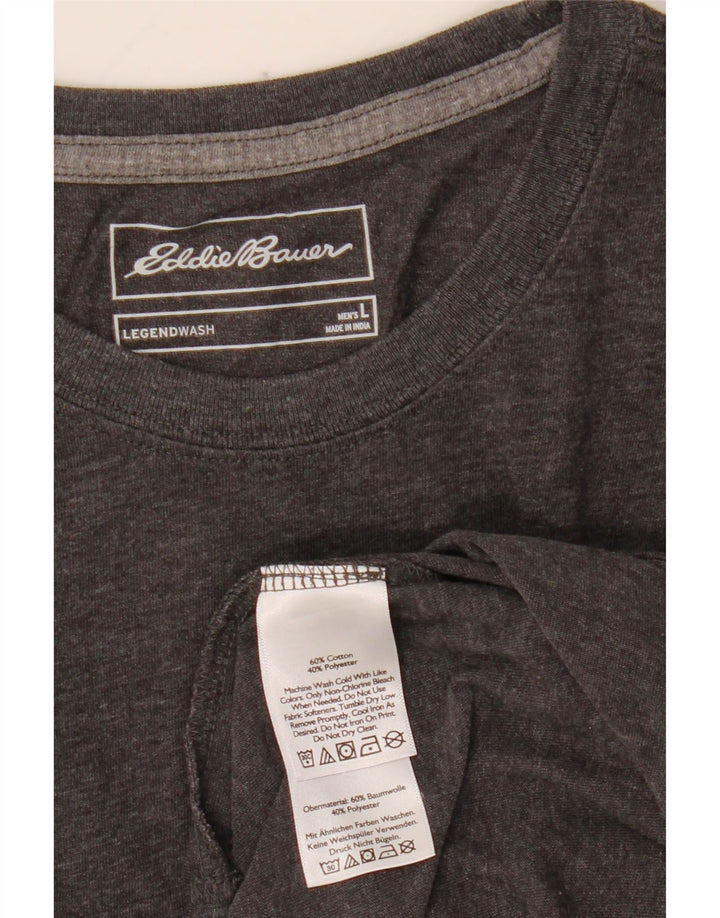 EDDIE BAUER Ανδρικό τοπ μακρυμάνικο μεγάλο γκρι βαμβακερό