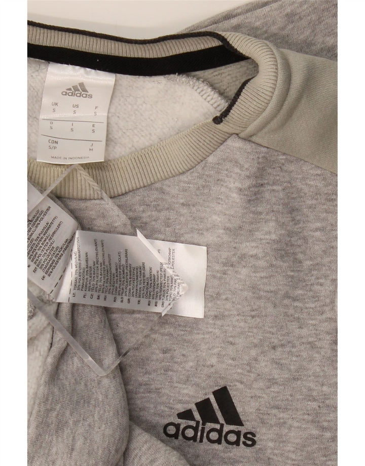 Ανδρικό φούτερ Adidas Jumper Small Grey Colourblock Βαμβακερό