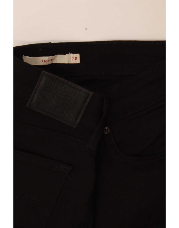 Levi's Womens 712 Slim Jeans W28 L26 Μαύρο