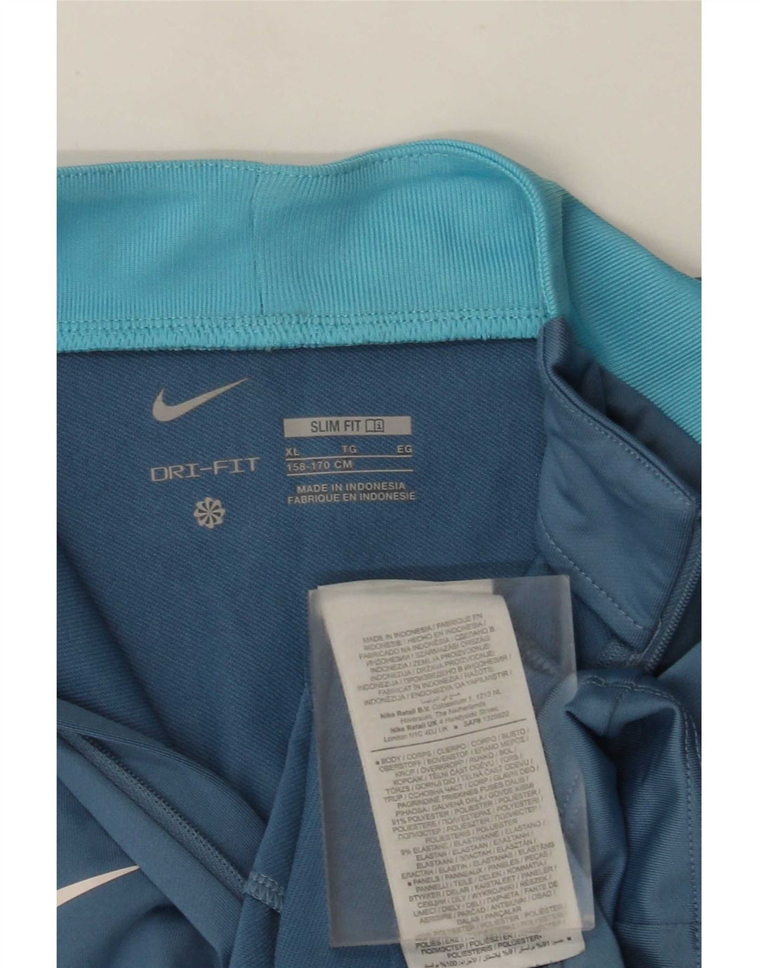 Φόρμα Nike Boys Dri Fit Slim πουλόβερ με φερμουάρ φόρμα 13-14 ετών XL μπλε