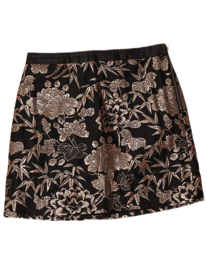 Γυναικεία Μίνι Φούστα Oasis UK 12 Medium W30 Black Floral
