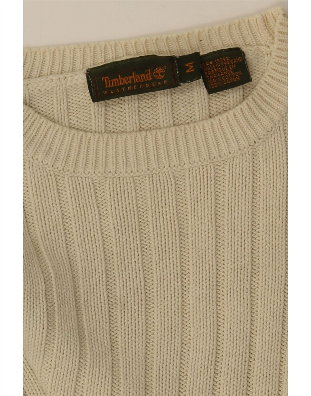 Ανδρικό πουλόβερ Timberland Crew Neck Jumper Μεσαίο μπεζ βαμβακερό