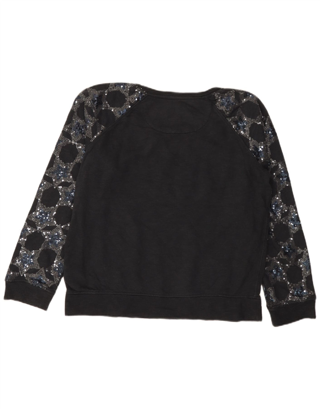 Γυναικείο γραφικό φούτερ SUPERDRY Jumper UK 16 μεγάλο μαύρο βαμβακερό