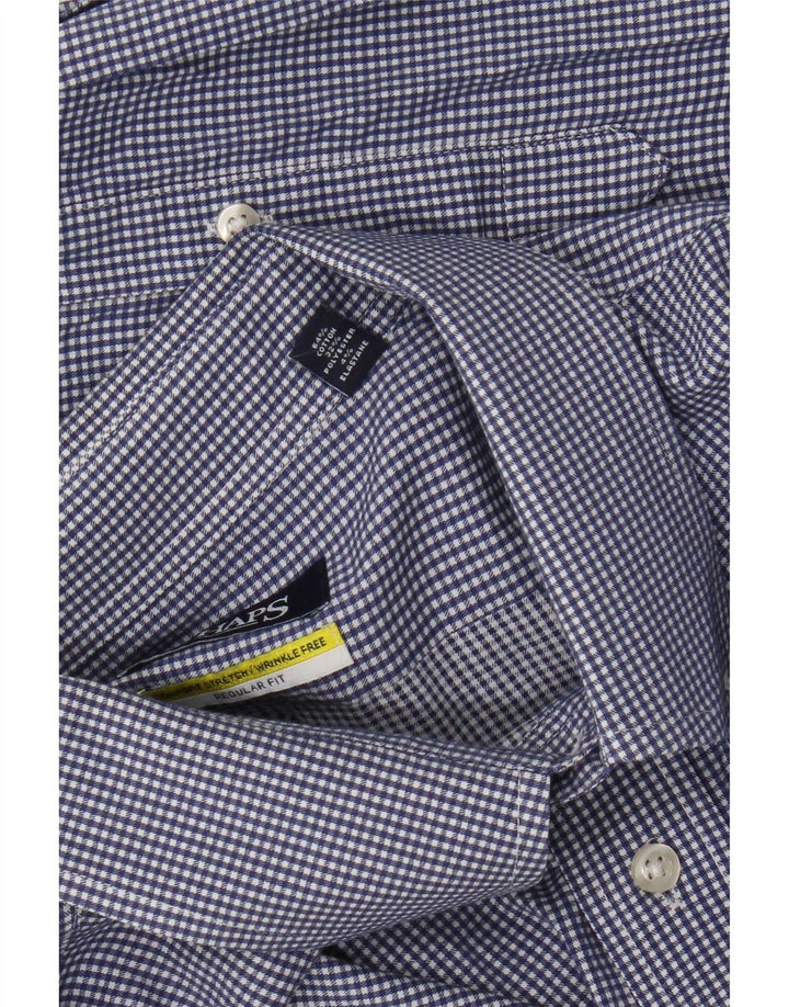 Ανδρικό πουκάμισο Chaps Regular Fit Size 18 2XL Blue Gingham Cotton