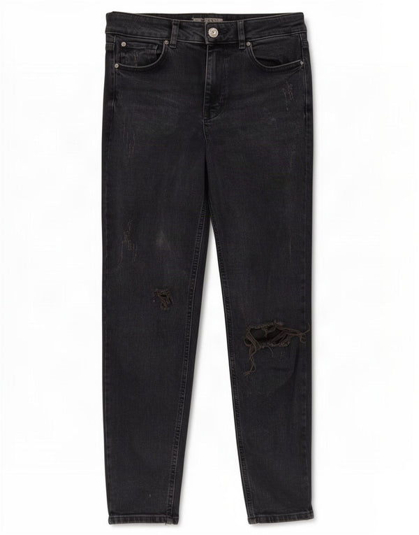 Marks & Spencer Γυναικεία Mom Tapered Jeans UK 10 Small W30 L27 Navy Blue