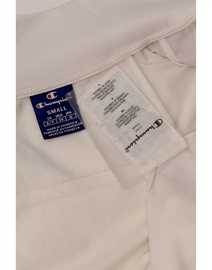 Champion Γυναικεία αθλητική φόρμα γραφικών Top Jacket UK 10 Small White Polyester