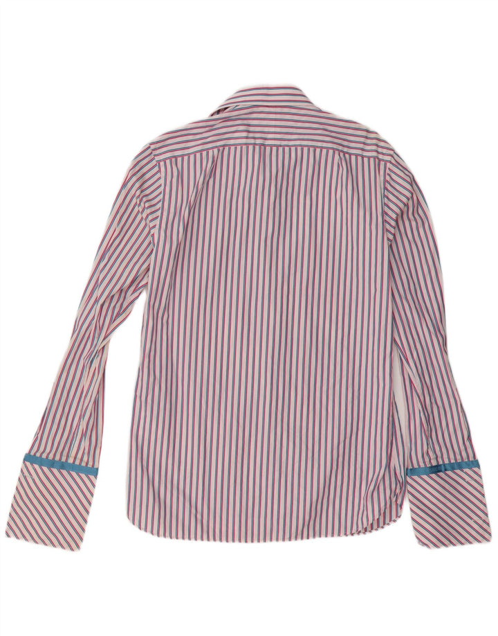 Ted Baker Ανδρικό επίσημο πουκάμισο μέγεθος 39 15 1/2 Μεσαίο ροζ ριγέ βαμβακερό