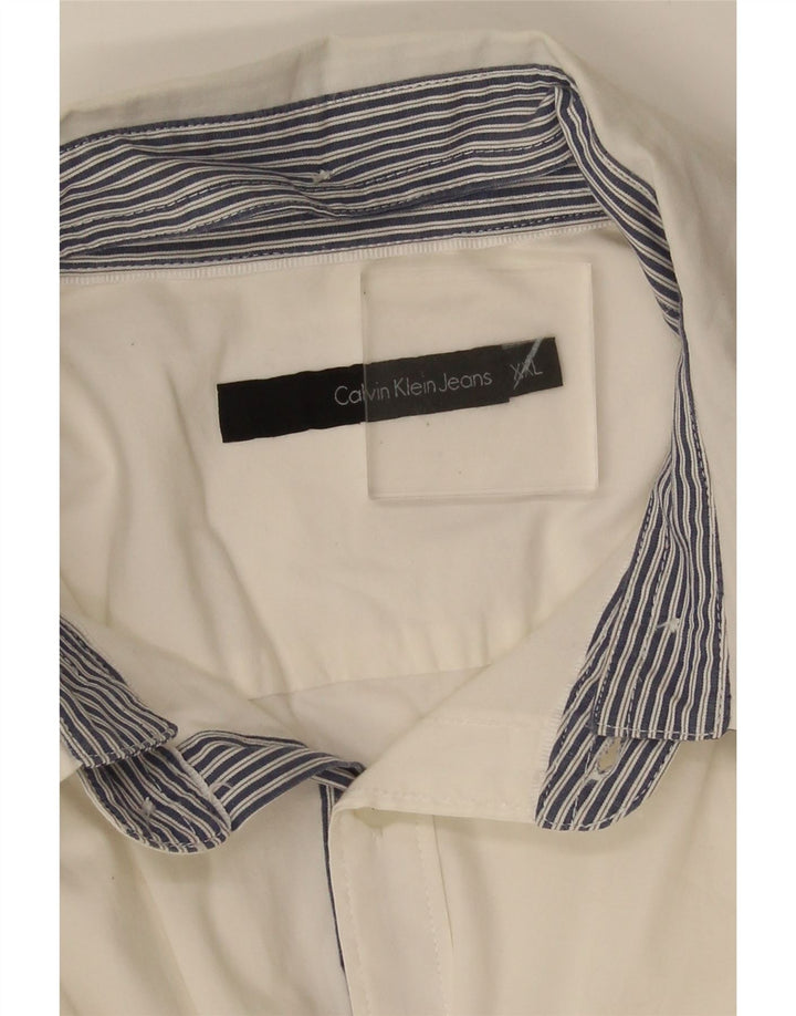 Calvin Klein Jeans Ανδρικό πουκάμισο 2XL Λευκό
