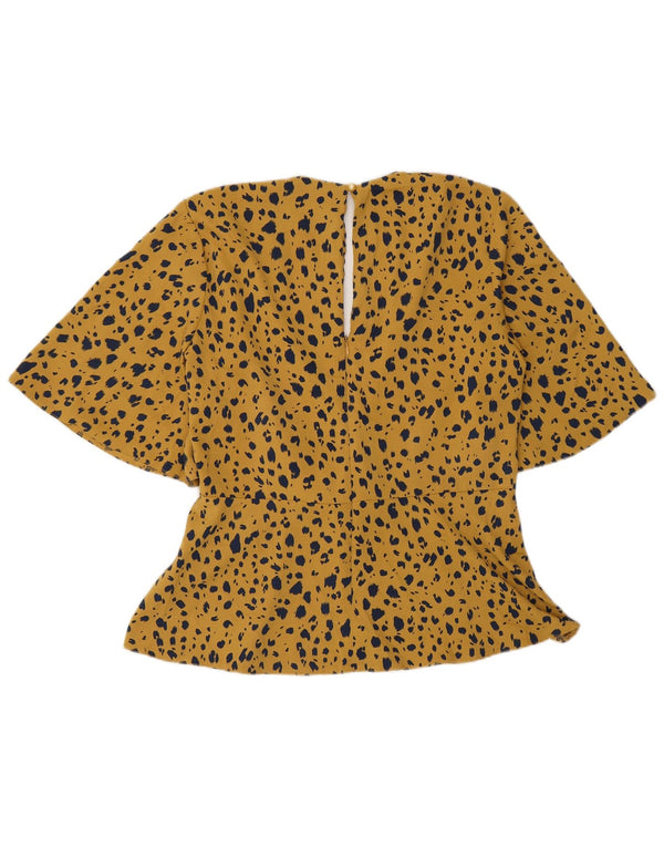 Coast Γυναικεία Μπλούζα Τοπ UK 12 Medium Yellow Animal Print Polyester