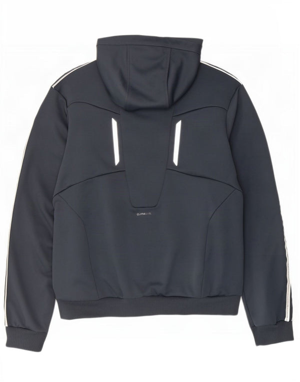 Ανδρικό πουλόβερ με κουκούλα με φερμουάρ Adidas Climalite Μεγάλο γκρι πολυεστέρα