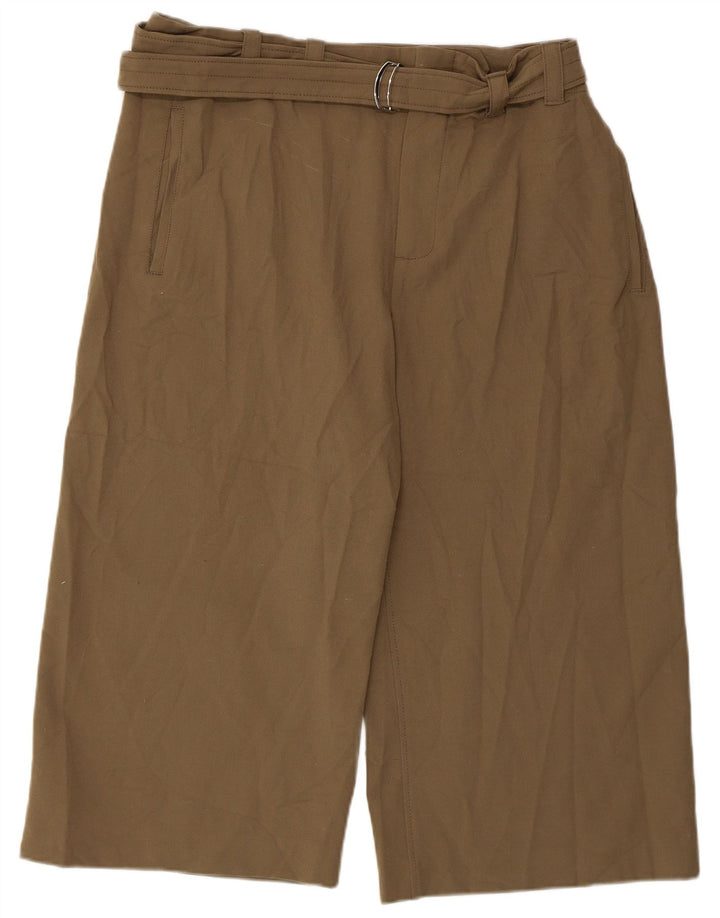 Zara Γυναικείο παντελόνι Capri 2XL W36 L20 Khaki Polyester