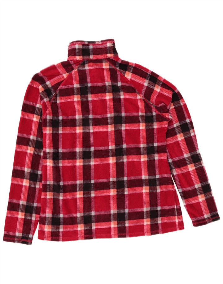 Eddie Bauer γυναικείο φερμουάρ με λαιμόκοψη φλις άλμα UK 14 μεσαίο κόκκινο πολυεστέρας